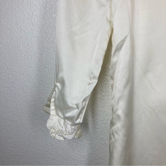 Jodie Arden Vintage Sleep Wear Robe Cream Embroidered Floral Small Pijama - Picture 8 of 16